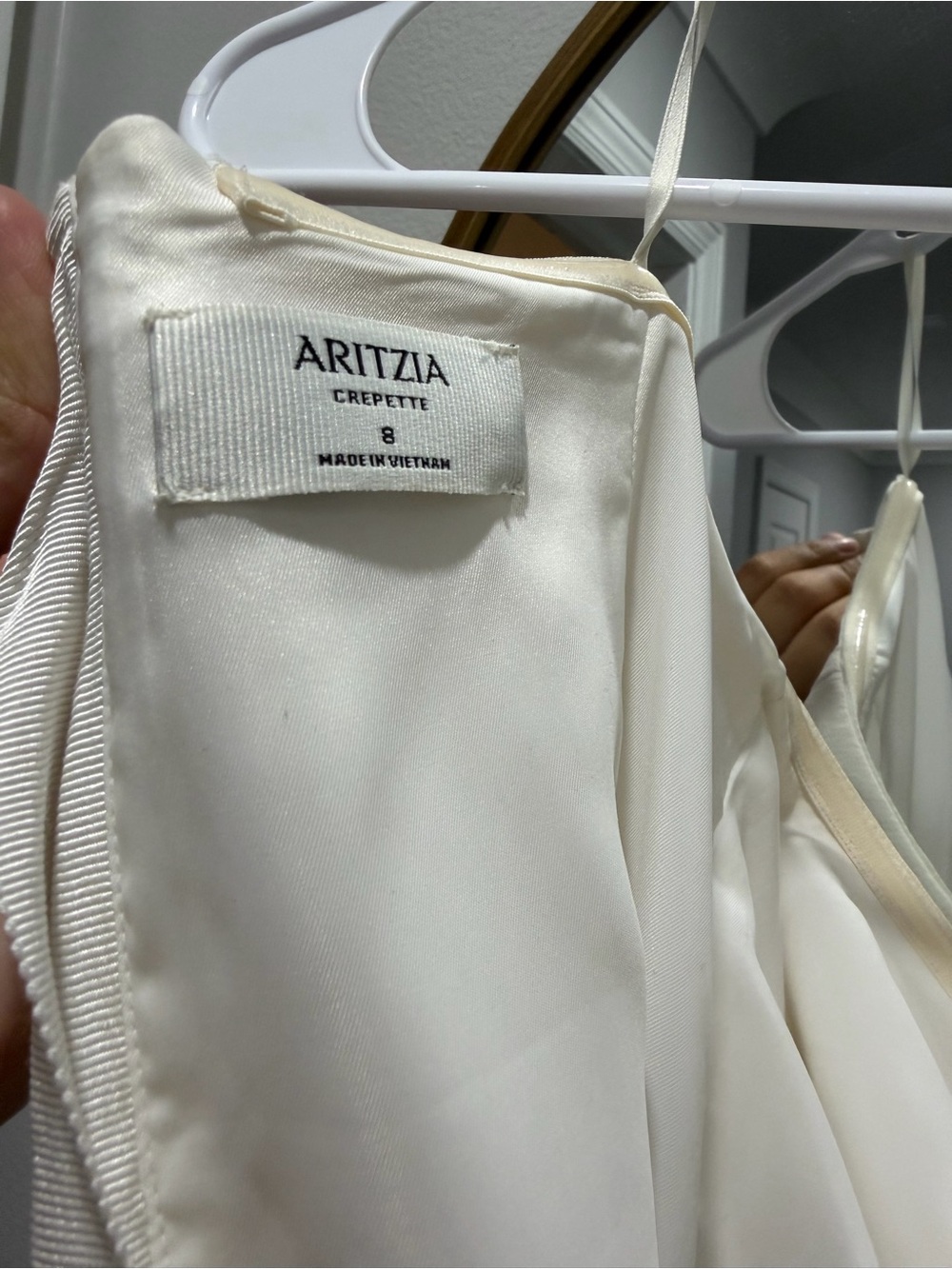Aritzia Cream Strapless A-Line Dress - Picture 6 of 9